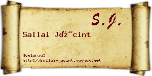 Sallai Jácint névjegykártya